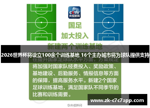 2026世界杯将设立100余个训练基地 16个主办城市将为球队提供支持